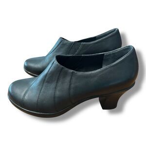 Dansko Bennett Ankle Boot Booties Heels Black Leather Women Sz EUR 41 / US 8.5